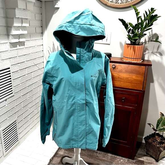 Columbia Earth Explorer Shell Zip-Velcro Front Oversized Hood JacketNW Sz XL